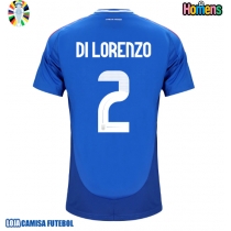Camisa de Futebol Itália Giovanni Di Lorenzo #2 Equipamento Principal Europeu 2024 Manga Curta